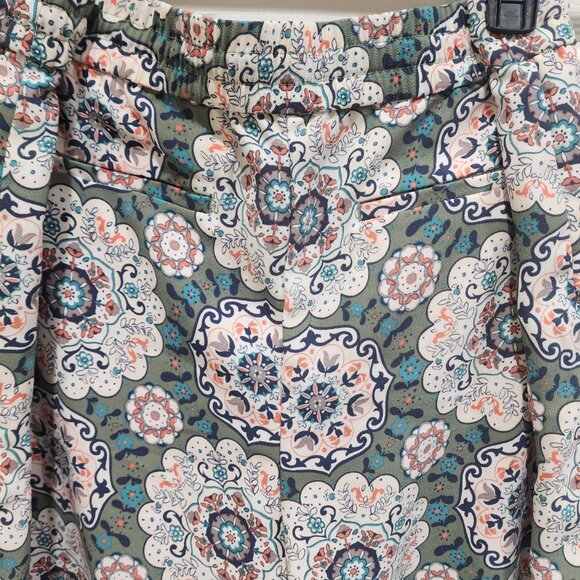 LOFT Women's Floral Wide-Leg Pants, Size L, Lightweight 100% Polyester - Picture 4 of 16
